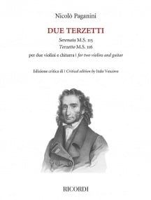 Paganini: Due Terzetti for 2 Violins & Guitar published by Ricordi